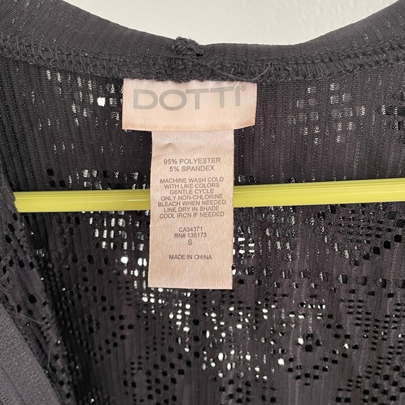 Black hooded swim coverup zip-up - Picture 5 of 5